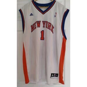 NEW YORK KNICKS NBA BASKETBALL JERSEY ADIDAS WHITE AMARE STOUDEMIRE #1 Men’s XL